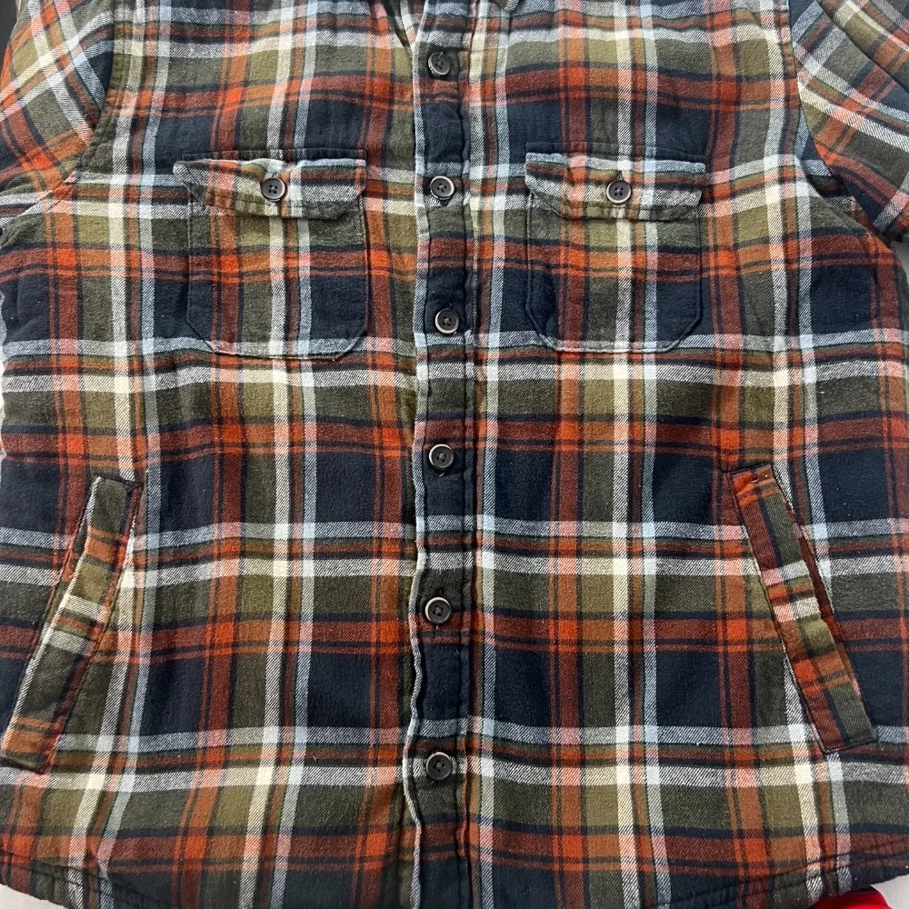 Tailor Vintage Womens L Flannel Shacket Sherpa Lined‎ Button Front Outdoor